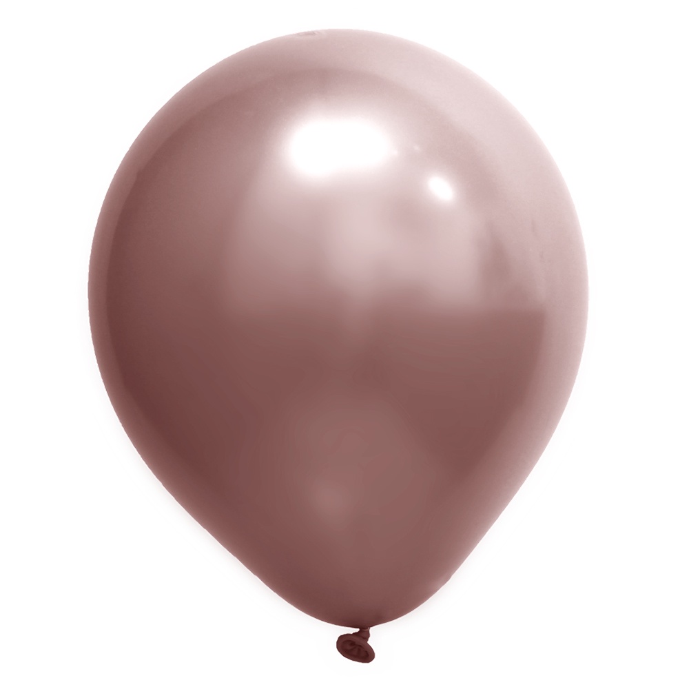 Balão Redondo Profissional Cromado 5 12cm – Rose Gold – Art-látex Balão Redondo Profissional Cromado 5 12cm – Rose Gold – Art-látex