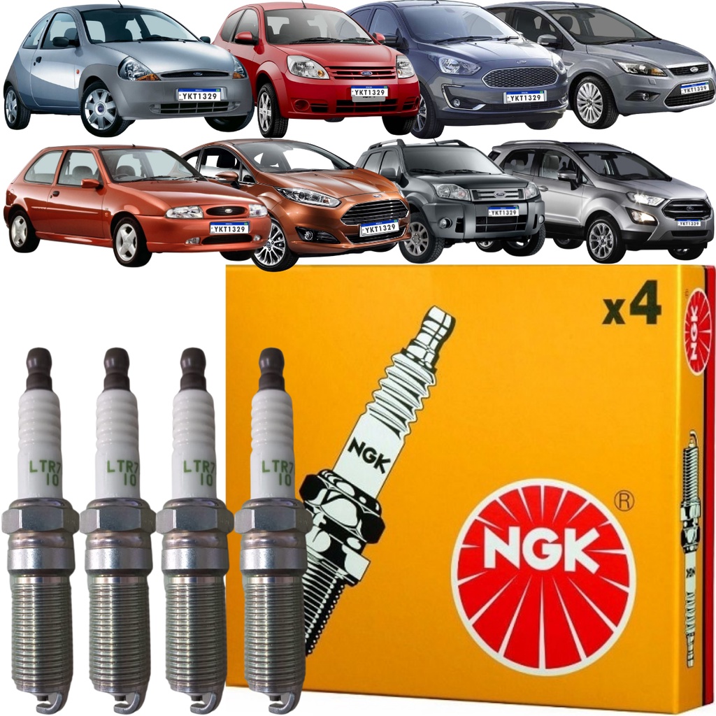 Jogo de Vela Original NGK Ecosport Fiesta Focus Ka 2002 a 2019 Jogo de Vela Original NGK Ecosport Fiesta Focus Ka 2002 a 2019
