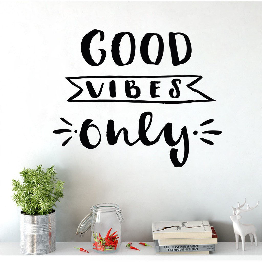 Adesivo De Parede Decorativo Good Vibes Only