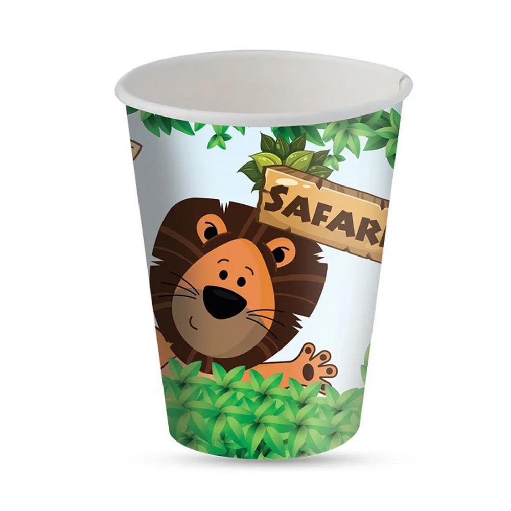 Copo de Papel Festa Safari – 200 mL – 8 unidades – FestColor – Rizzo Copo de Papel Festa Safari – 200 mL – 8 unidades – FestColor – Rizzo