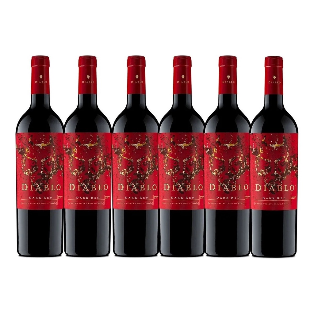 COMBO 6 UND VINHOS CASILLERO DEL DIABLO DARK RED 750ML COMBO 6 UND VINHOS CASILLERO DEL DIABLO DARK RED 750ML