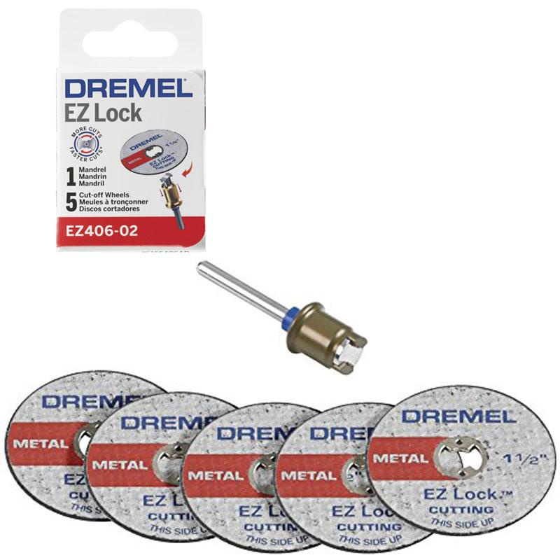 Dremel EZ406-02 – Mandril EZ Lock com 5 Discos de Corte para Metal DREMEL Dremel EZ406-02 – Mandril EZ Lock com 5 Discos de Corte para Metal DREMEL