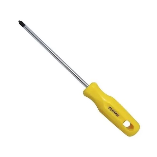 Chave Phillips Cabo Amarelo 1/8×5″ Ponta Imantada Profissional Fertak Chave Phillips Cabo Amarelo 1/8×5″ Ponta Imantada Profissional Fertak
