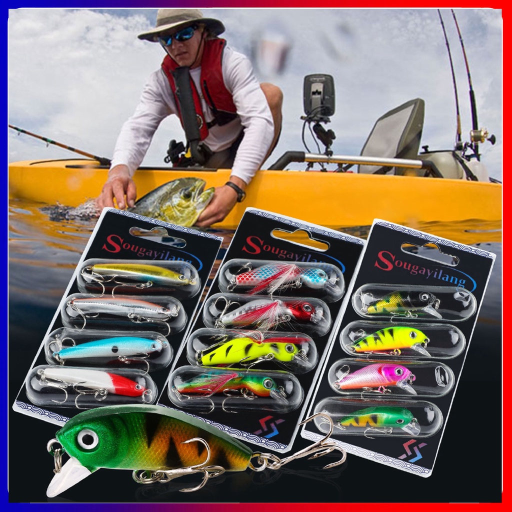 Sougayilang 4 PCS Wobbler Isca De Pesca Conjunto Iscas De Pesca Dura Anticorrosão de Pesca Isca De Pesca Isca De Pesca A Pesca De Pesca Sougayilang 4 PCS Wobbler Isca De Pesca Conjunto Iscas De Pesca Dura Anticorrosão de Pesca Isca De Pesca Isca De Pesca A Pesca De Pesca