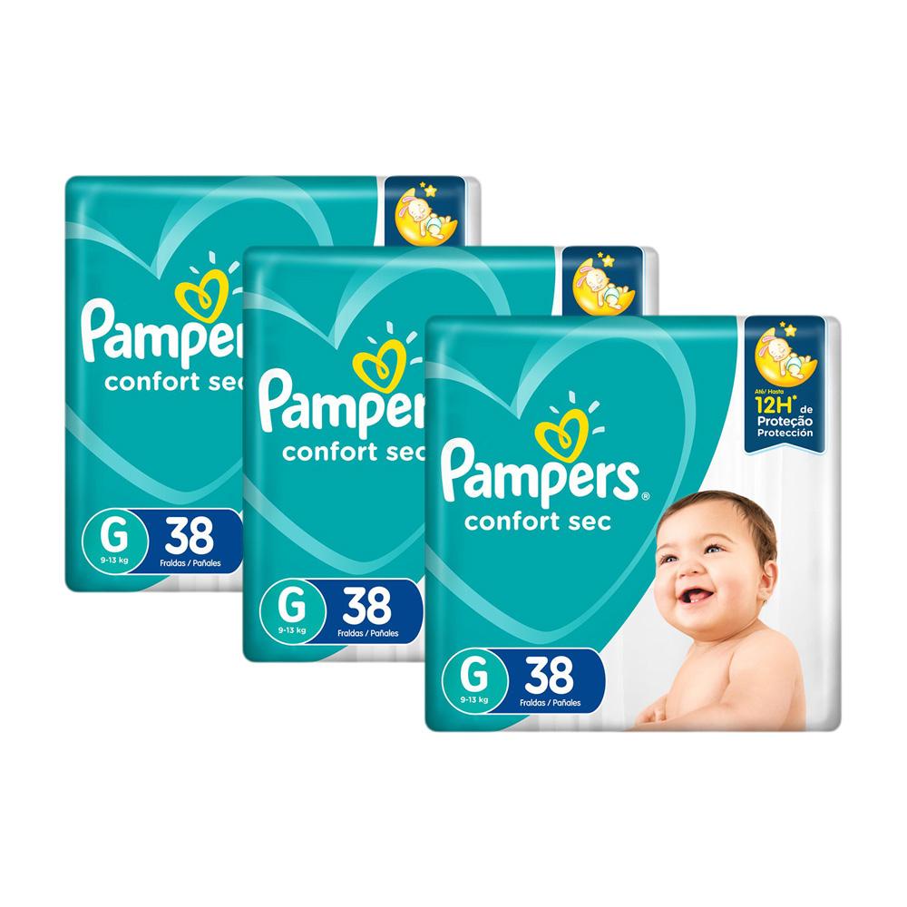 KIt Fralda Pampers Confort Sec Tamanho G com 114 Unidades KIt Fralda Pampers Confort Sec Tamanho G com 114 Unidades