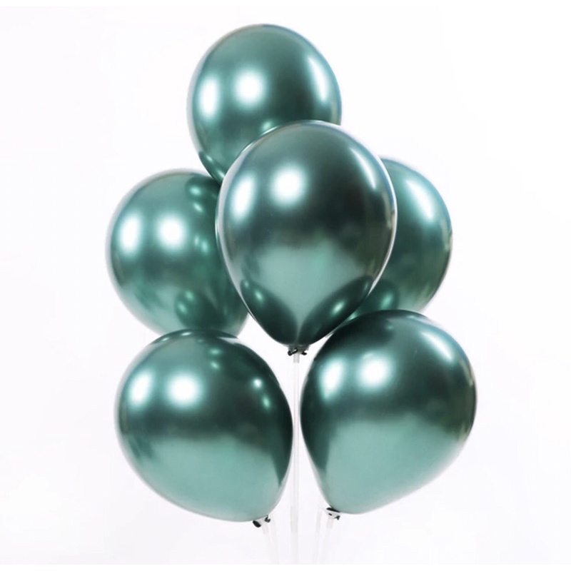 25 Unid Balão 5 Pol verde Metalizado Bexiga Cromado 25 Unid Balão 5 Pol verde Metalizado Bexiga Cromado