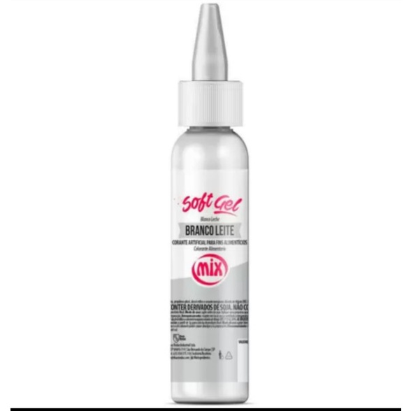 CORANTE SOFT GEL MIX 25G BRANCO LEITE CONCENTRADO PARA DECORAÇÃO