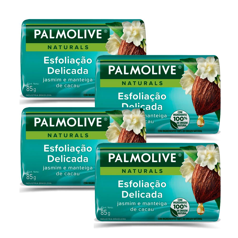 Kit 4 Sabonetes em Barra Palmolive Naturals Esfoliação Delicada 85g Kit 4 Sabonetes em Barra Palmolive Naturals Esfoliação Delicada 85g