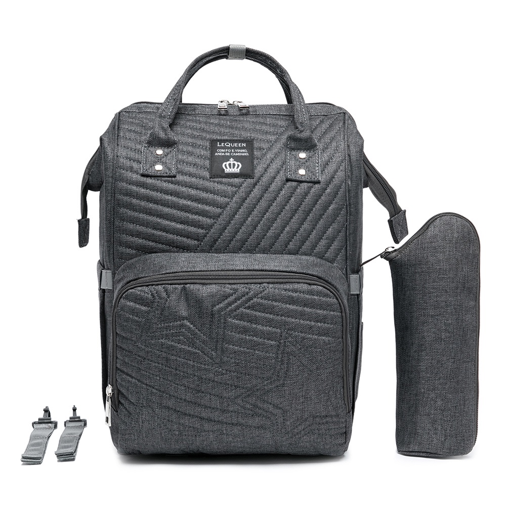 Mochila Bolsa Maternidade Bebê Mamãe Lequeen Porta Mamadeira Térmico Original Mochila Bolsa Maternidade Bebê Mamãe Lequeen Porta Mamadeira Térmico Original