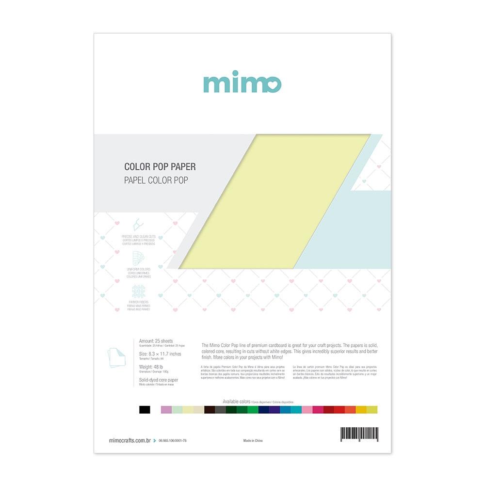 Papel Color Pop Amarelo Candy Mimo – A4 – 180 gr – 25 unds Papel Color Pop Amarelo Candy Mimo – A4 – 180 gr – 25 unds