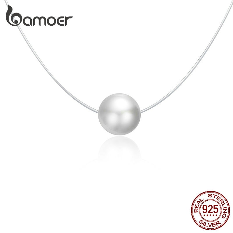 Colar Pingente Bamoer The Pearl Prata 925 SCN372 Colar Pingente Bamoer The Pearl Prata 925 SCN372