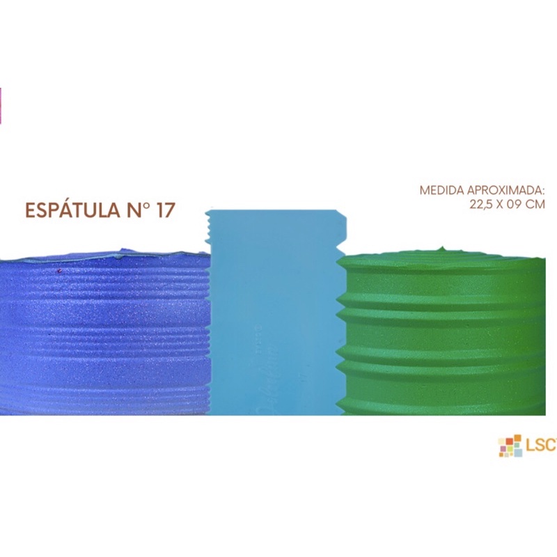 Espátula DECORATIVA N•17 AZUL para bolo Lsc 22,5 cm dupla confeitaria (Chocobraz)// Espátula DECORATIVA N•17 AZUL para bolo Lsc 22,5 cm dupla confeitaria (Chocobraz)//