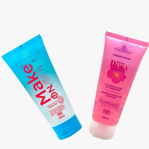 Sabonete Facial Óleo de Rosa Mosqueta PhálleBeauty PH0175 + Sabonete Micelar Make ON/OFF PhálleBeauty PH020 Sabonete Facial Óleo de Rosa Mosqueta PhálleBeauty PH0175 + Sabonete Micelar Make ON/OFF PhálleBeauty PH020