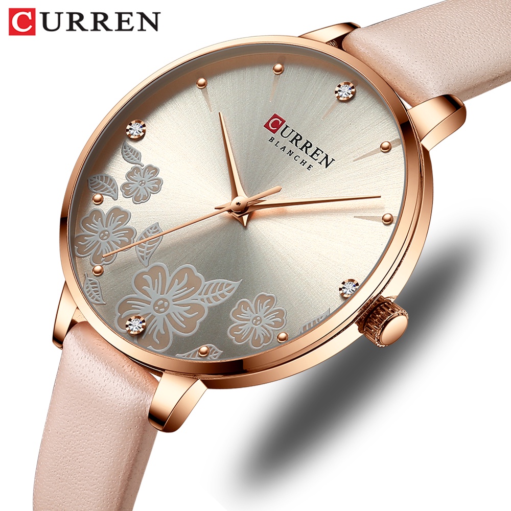 CURREN Relógio Feminino Moda Couro Esportivo Casual Quartzo À Prova D’água 9068 XQ CURREN Relógio Feminino Moda Couro Esportivo Casual Quartzo À Prova D’água 9068 XQ