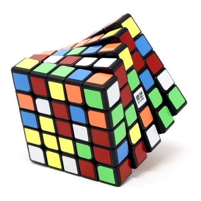 Cubo Mágico Profissional 5x5x5 QiYi QiZheng Preto Original Regulado e Lubrificado Cubo Mágico Profissional 5x5x5 QiYi QiZheng Preto Original Regulado e Lubrificado