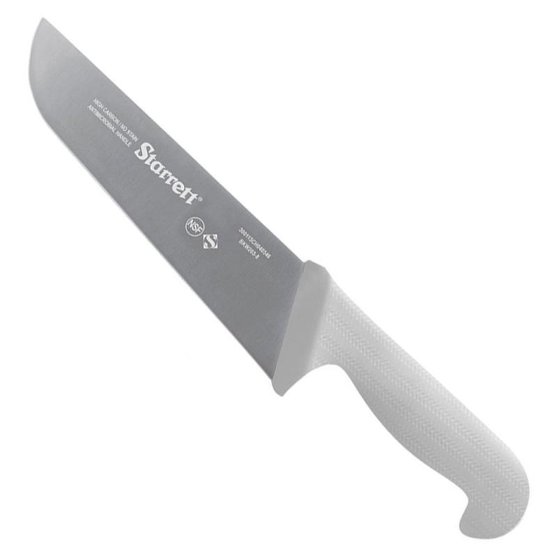 Faca para Carne Lâmina Reta Larga 20 CM 8 POL Branca KBKW203-8 STARRETT Faca para Carne Lâmina Reta Larga 20 CM 8 POL Branca KBKW203-8 STARRETT
