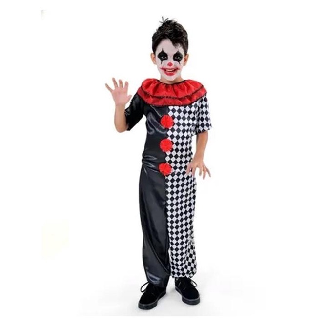 Fantasia Palhaço Infantil Assustador de Halloween Fantasia Palhaço Infantil Assustador de Halloween