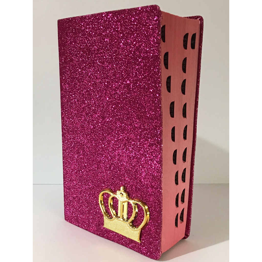 Bíblia Sagrada Tamanho médio 12,5×19 cm Com Harpa Palavras De Jesus Em Vermelho Coroa Pink Bíblia Sagrada Tamanho médio 12,5×19 cm Com Harpa Palavras De Jesus Em Vermelho Coroa Pink