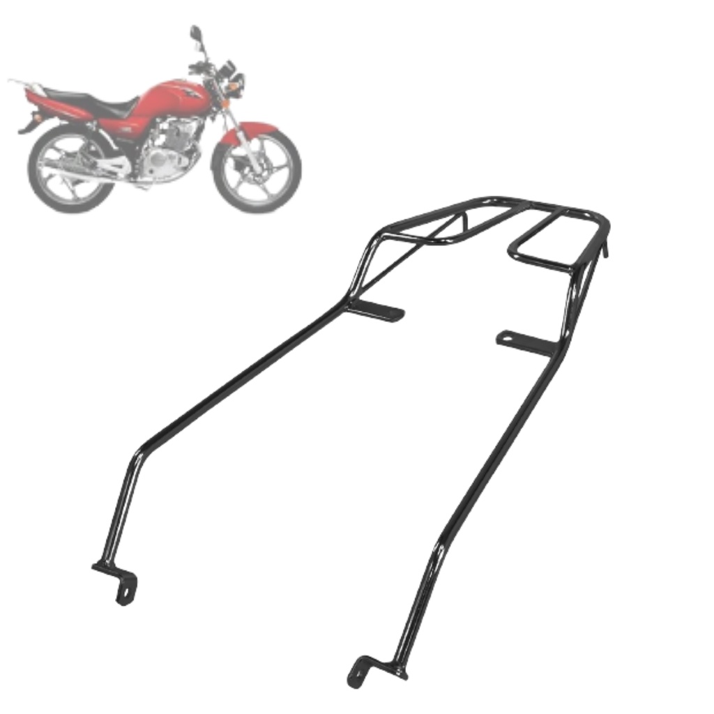 Bagageiro Sansão Em Aço Maciço Moto Yes Suzuki 125 2005 a 2012 Cromo Forte Cromado e Preto Bagageiro Sansão Em Aço Maciço Moto Yes Suzuki 125 2005 a 2012 Cromo Forte Cromado e Preto