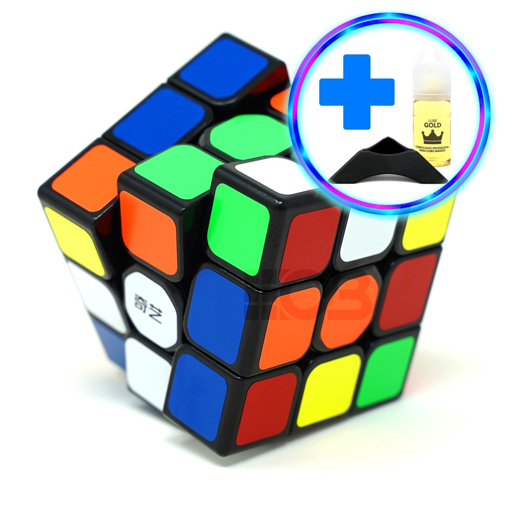 Kit Cubo Mágico Profissional 3x3x3 Qiyi Sail W + Lube Gold Silicone + Base de Apoio – Cuber Brasil Kit Cubo Mágico Profissional 3x3x3 Qiyi Sail W + Lube Gold Silicone + Base de Apoio – Cuber Brasil