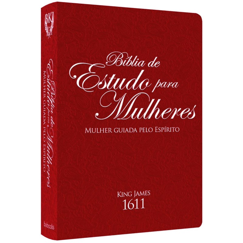 Bíblia de Estudo para Mulheres | BKJ 1611 | Letra normal | Capa Luxo Vermelha Bíblia de Estudo para Mulheres | BKJ 1611 | Letra normal | Capa Luxo Vermelha