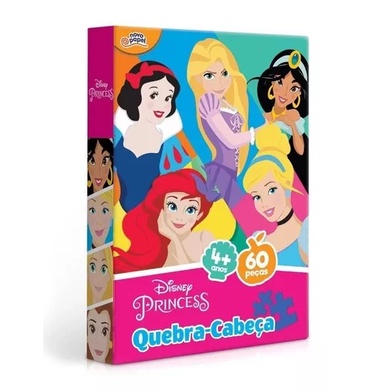 Quebra Cabeça Princesas da Disney 60 Peças – Toyster 8006 Quebra Cabeça Princesas da Disney 60 Peças – Toyster 8006