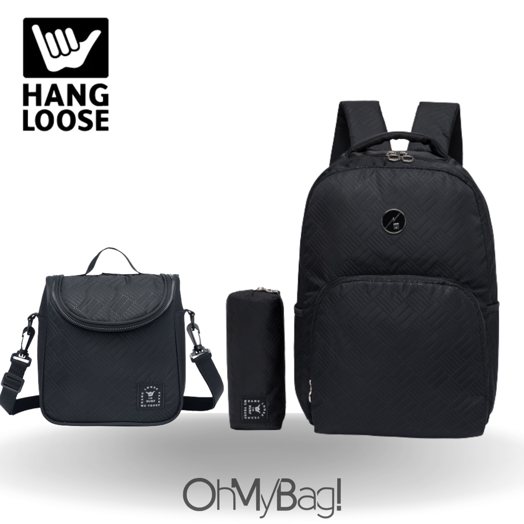 Kit Escolar Mochila Hang Loose Resistente Estojo Reforçado Lancheira Espaçosa 15L Kit Escolar Mochila Hang Loose Resistente Estojo Reforçado Lancheira Espaçosa 15L