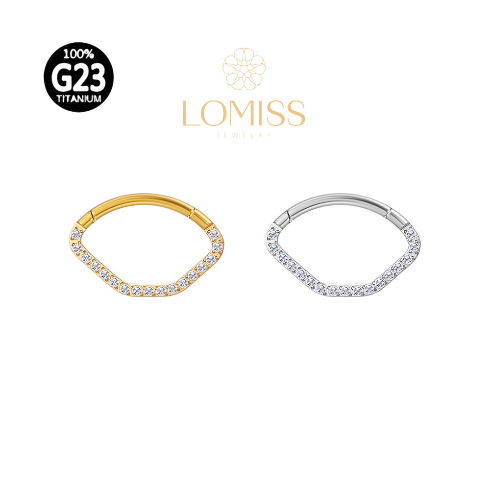 Piercing Orelha Nariz Meia Argola Titânio G23 Pvd Zircônia Lomiss Piercing Orelha Nariz Meia Argola Titânio G23 Pvd Zircônia Lomiss