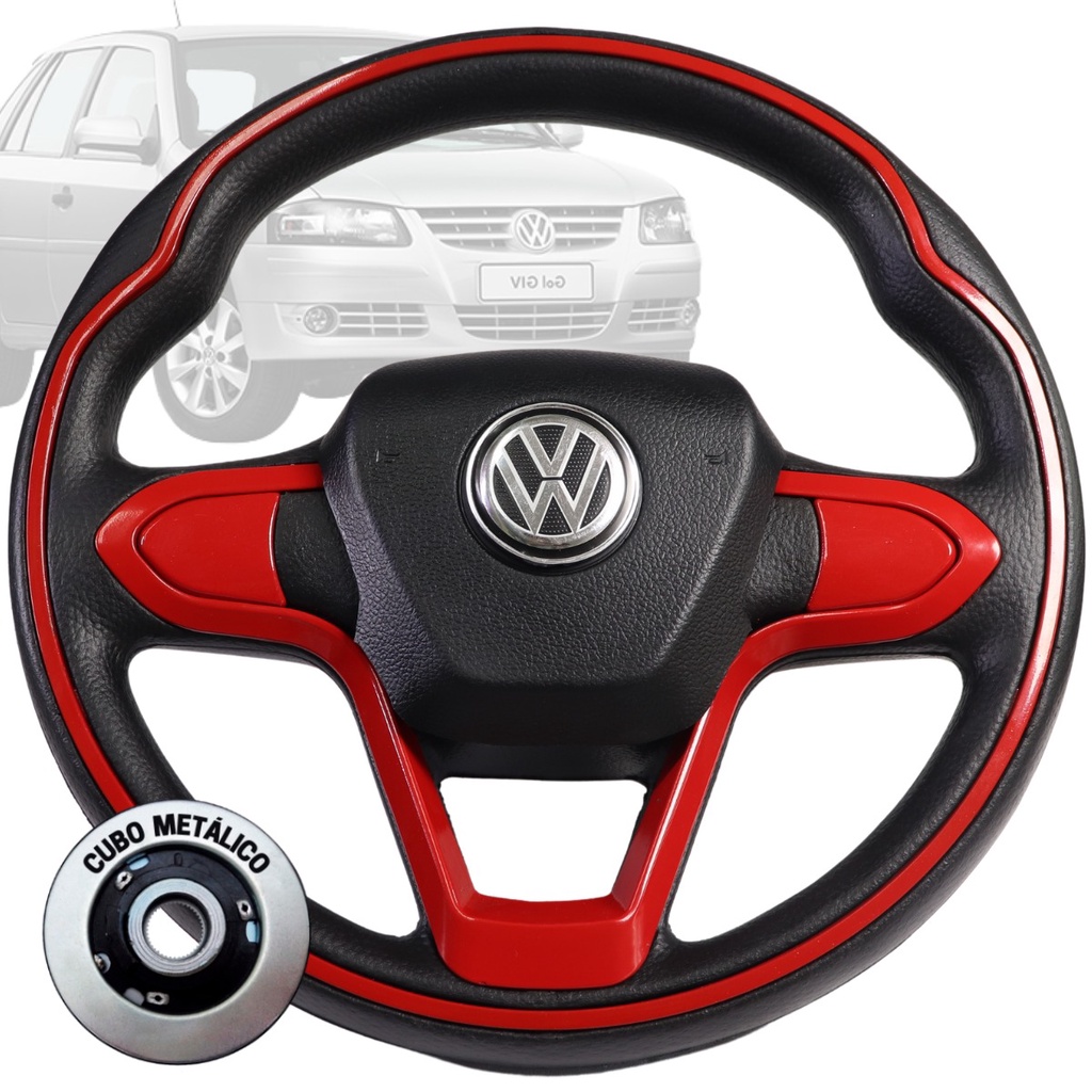 Volante Esportivo Bmw Vermelho Gol Parati Saveiro Santana Golf Antigo Polo Classic Bora