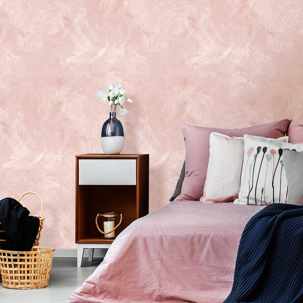 Papel de Parede Cimento Queimado Rosé Decoração Inove 1,00 Papel de Parede Cimento Queimado Rosé Decoração Inove 1,00