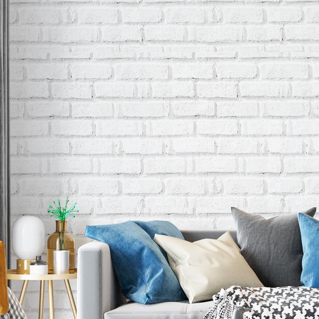 Papel De Parede 3m Autocolante Adesivo Tijolo Branco 3d Canjiquinha Tijolinho Sala Quarto Cozinha Papel De Parede 3m Autocolante Adesivo Tijolo Branco 3d Canjiquinha Tijolinho Sala Quarto Cozinha
