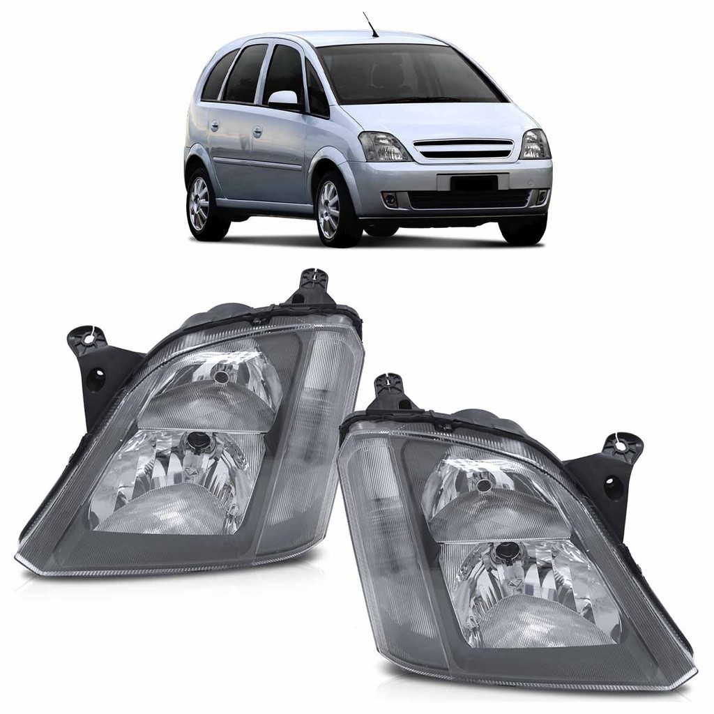 Farol Dianteiro Meriva 2001 2002 2003 2004 2005 2006 2007 2008 2009 2010 2011 2012 Máscara Cinza Farol Dianteiro Meriva 2001 2002 2003 2004 2005 2006 2007 2008 2009 2010 2011 2012 Máscara Cinza