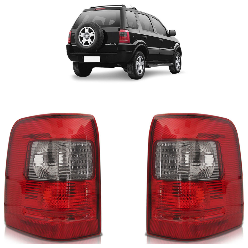 Par Lanterna Traseira Ecosport 2003 2004 2005 2006 2007 Bicolor Fumê Lente Lisa Acrilico Par Lanterna Traseira Ecosport 2003 2004 2005 2006 2007 Bicolor Fumê Lente Lisa Acrilico