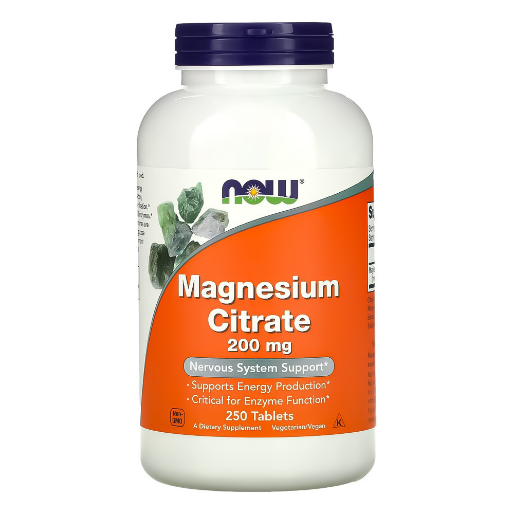 Citrato de Magnésio 200mg Now Foods 250 Tab Importado Citrato de Magnésio 200mg Now Foods 250 Tab Importado