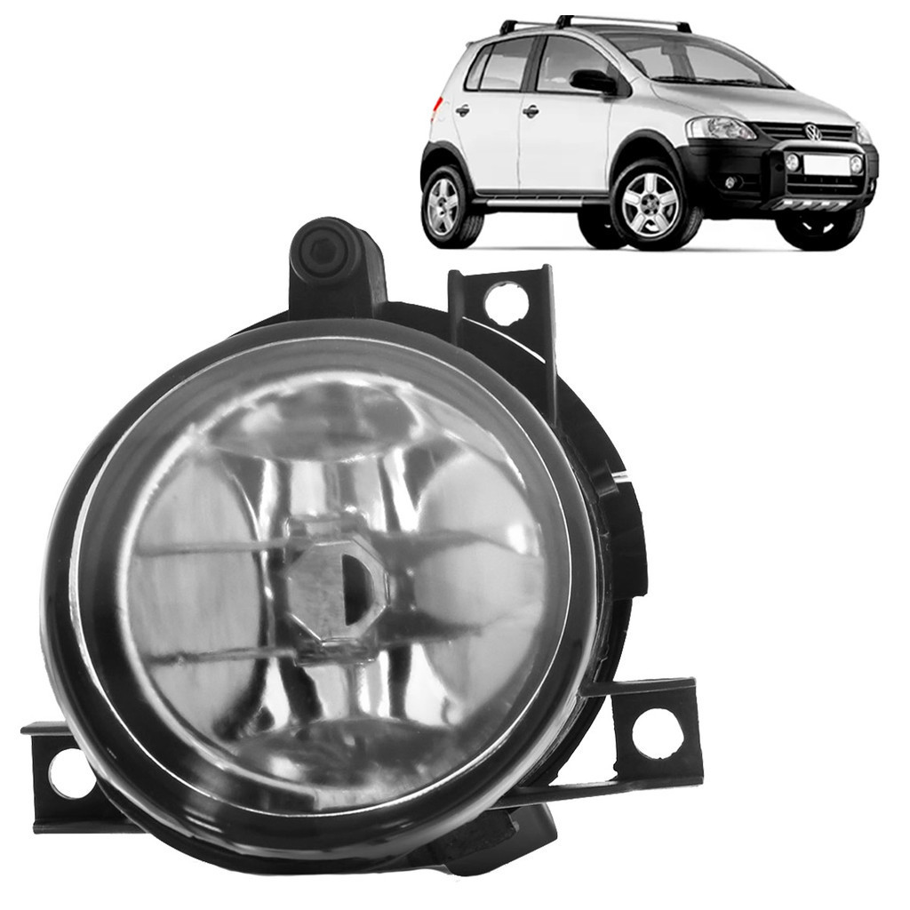 Farol de Milha Auxiliar Crossfox 2005 2006 2007 2008 2009 2010 Lente Lisa em Vidro Farol de Milha Auxiliar Crossfox 2005 2006 2007 2008 2009 2010 Lente Lisa em Vidro