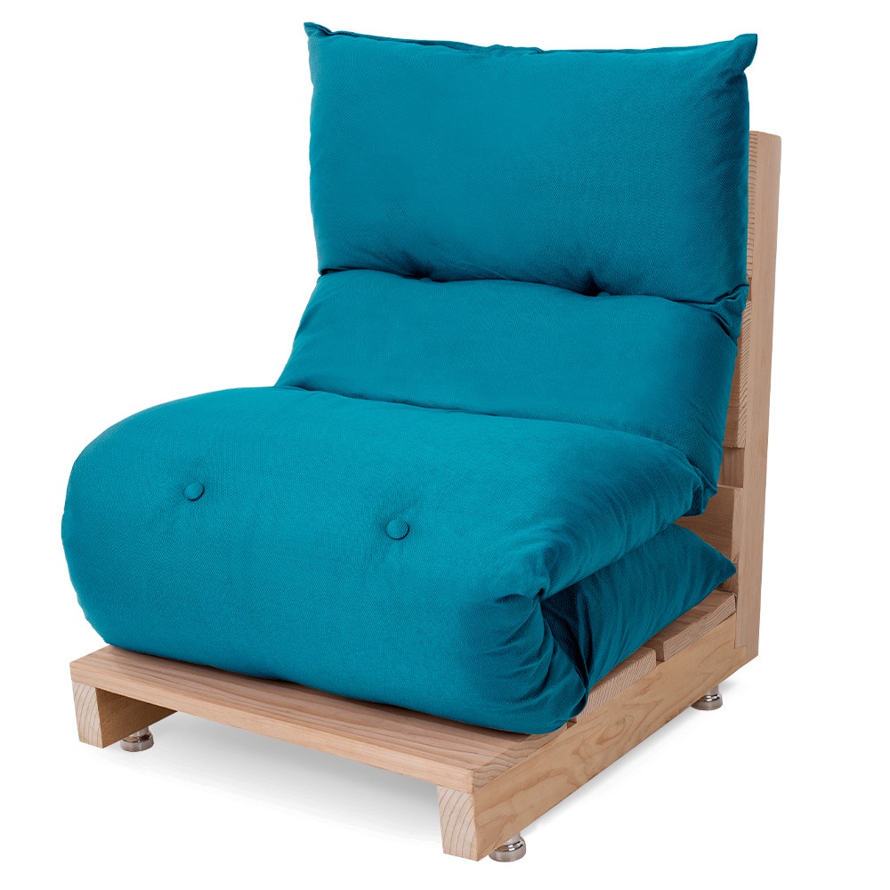 Futon de Espuma Almofada Dobrável Solteiro Azul Turquesa 170x60cm – BF Colchões Futon de Espuma Almofada Dobrável Solteiro Azul Turquesa 170x60cm – BF Colchões
