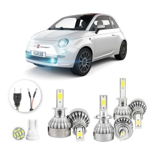 Lâmpadas Ultra Led Fiat 500 Mexicano 20000lm Alto Baixo e Milha + Pingo Led Lâmpadas Ultra Led Fiat 500 Mexicano 20000lm Alto Baixo e Milha + Pingo Led