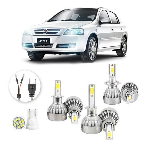 Lâmpadas Ultra Led Chevrolet Astra 20000lm Alto Baixo e Milha + Pingo Led Lâmpadas Ultra Led Chevrolet Astra 20000lm Alto Baixo e Milha + Pingo Led