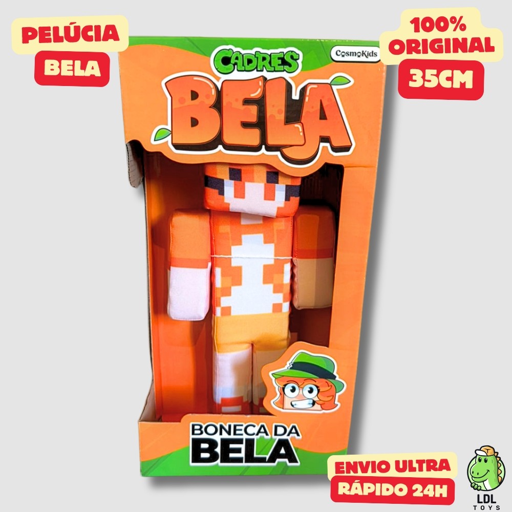 Boneco Pelúcia Bela 35cm Gamer Youtuber Cosmo Kids Original Boneco Pelúcia Bela 35cm Gamer Youtuber Cosmo Kids Original