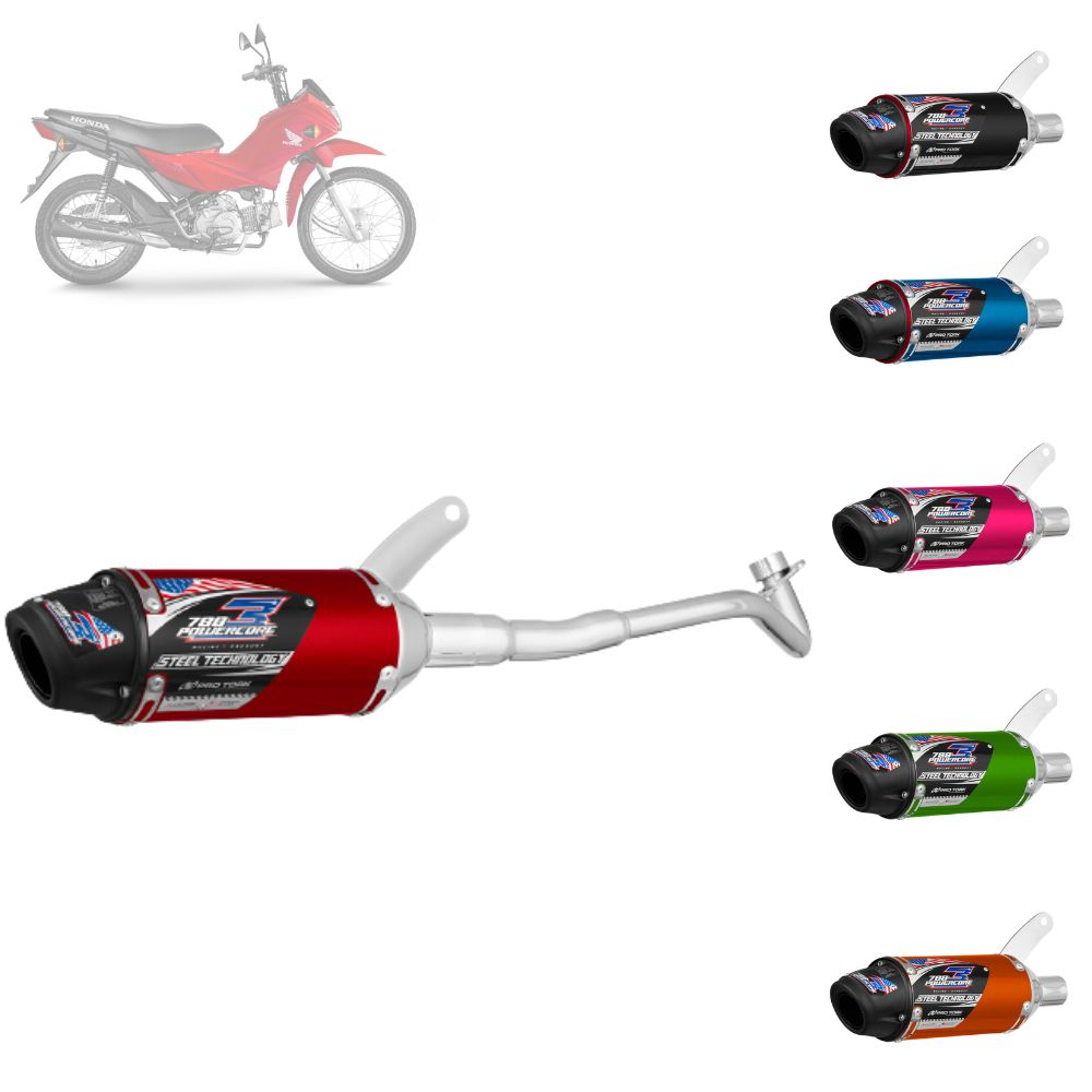 Escapamento Escape Para Moto Pro Tork Powercore 3 Steel Carbon Compatível Pop 110 2016 Escapamento Escape Para Moto Pro Tork Powercore 3 Steel Carbon Compatível Pop 110 2016