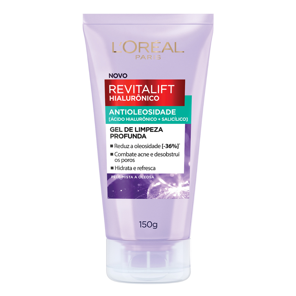 Gel de Limpeza Antioleosidade L’Oréal Paris Revitalift Hialurônico, 150g Gel de Limpeza Antioleosidade L’Oréal Paris Revitalift Hialurônico, 150g