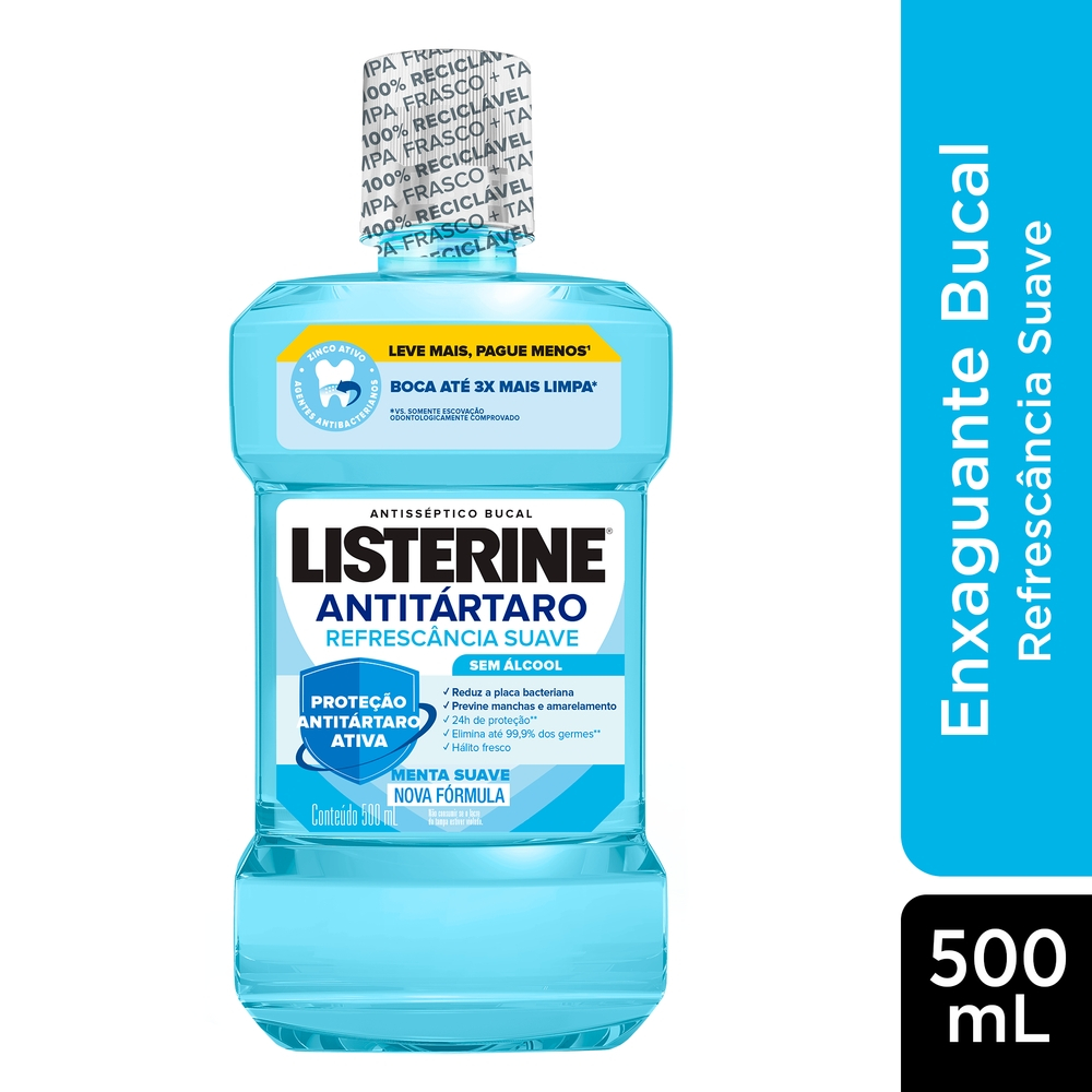 Antisséptico Bucal Listerine Tartar Control Zero Álcool 500ml Antisséptico Bucal Listerine Tartar Control Zero Álcool 500ml
