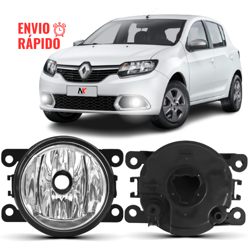 Farol Milha Renault Sandero 2014 2015 2016 2017 2018 2019 Farol Milha Renault Sandero 2014 2015 2016 2017 2018 2019