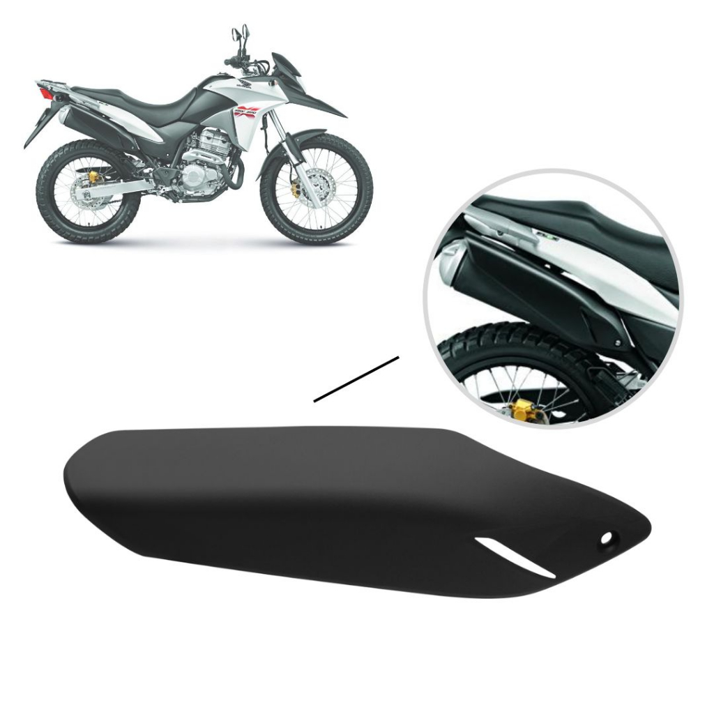 Protetor De Escapamento Escape Cano Moto Honda Xre 300 2010 2011 2012 Pro Tork Preto Fosco Prata Protetor De Escapamento Escape Cano Moto Honda Xre 300 2010 2011 2012 Pro Tork Preto Fosco Prata