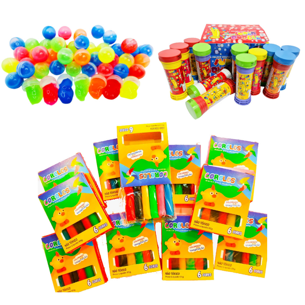 25 Slime + 25 Bolha De Sabão + 25massinha De Modelar 25 Slime + 25 Bolha De Sabão + 25massinha De Modelar