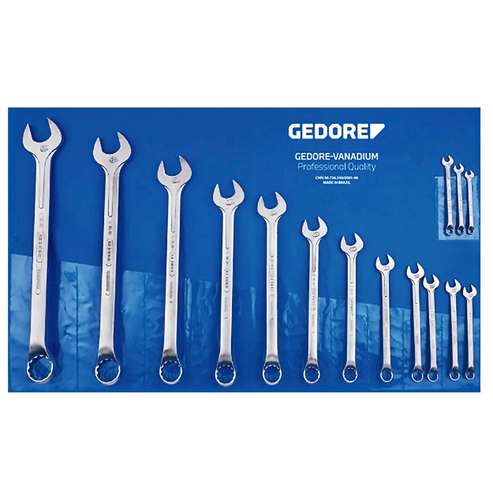 Jogo de Chave Combinada de 6 a 32mm Gedore 15 Peças 1B-15M Jogo de Chave Combinada de 6 a 32mm Gedore 15 Peças 1B-15M