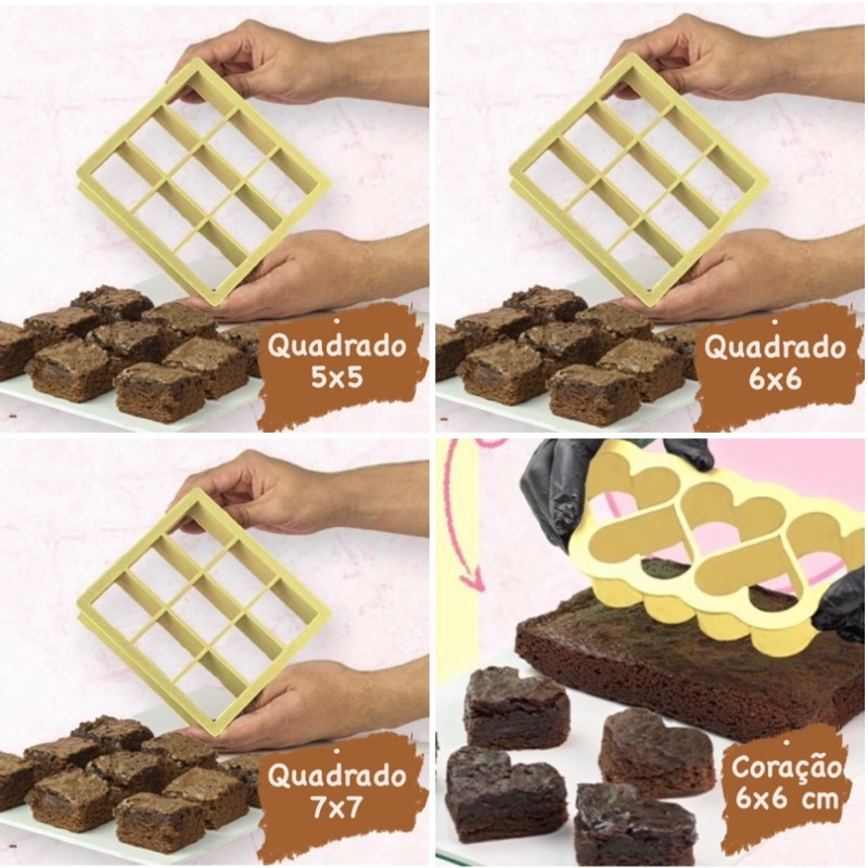 CORTADOR DE BROWNIE QUADRADO 5×5 6×6 7×7 CORAÇÃO 6×6 (Blue Star) OFF// CORTADOR DE BROWNIE QUADRADO 5×5 6×6 7×7 CORAÇÃO 6×6 (Blue Star) OFF//