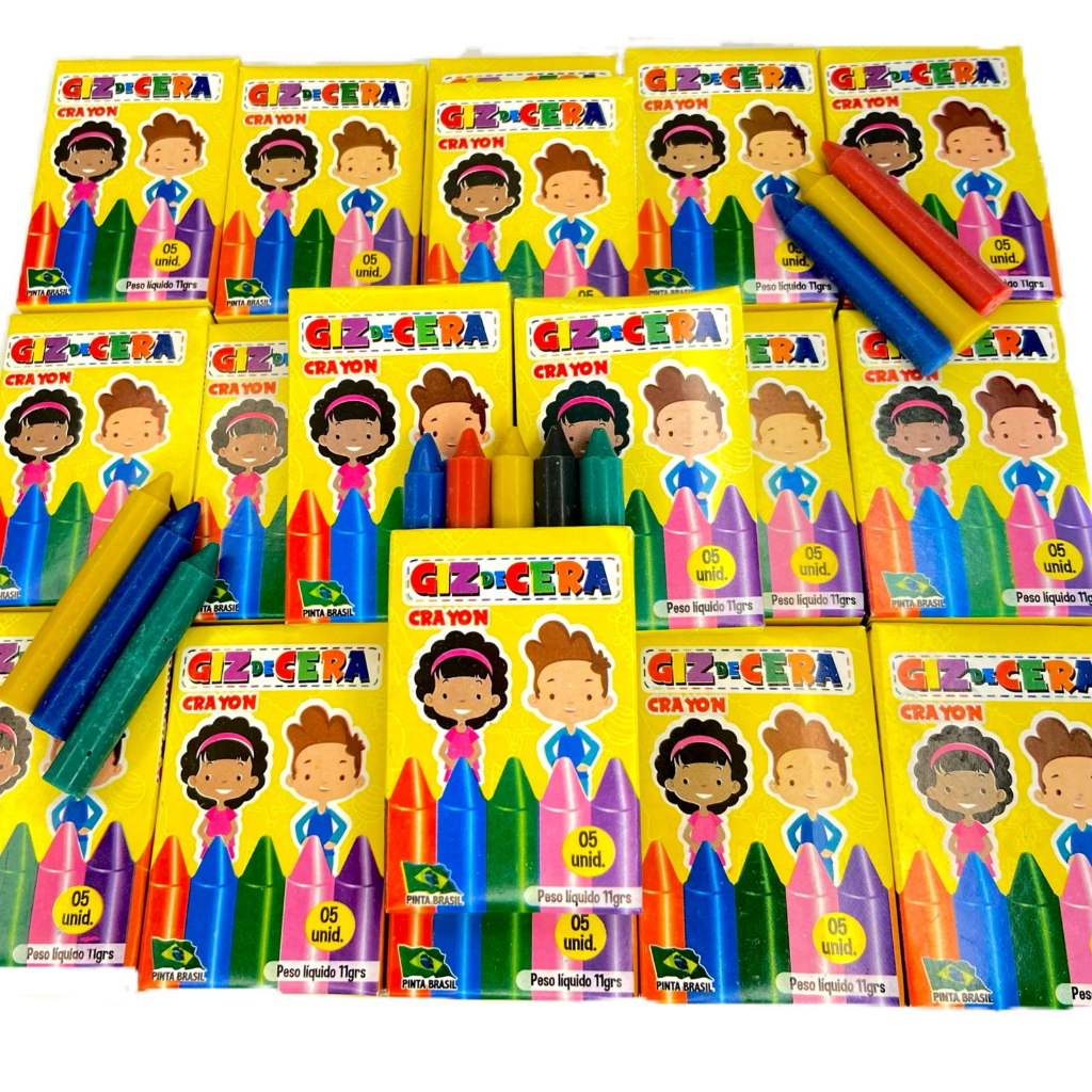 65 Cxs Mini Giz De Cera 5 Cores 5 Cms Atacado P/ Kit Festa Infantil Revenda Lembrancinha Aniversario 65 Cxs Mini Giz De Cera 5 Cores 5 Cms Atacado P/ Kit Festa Infantil Revenda Lembrancinha Aniversario