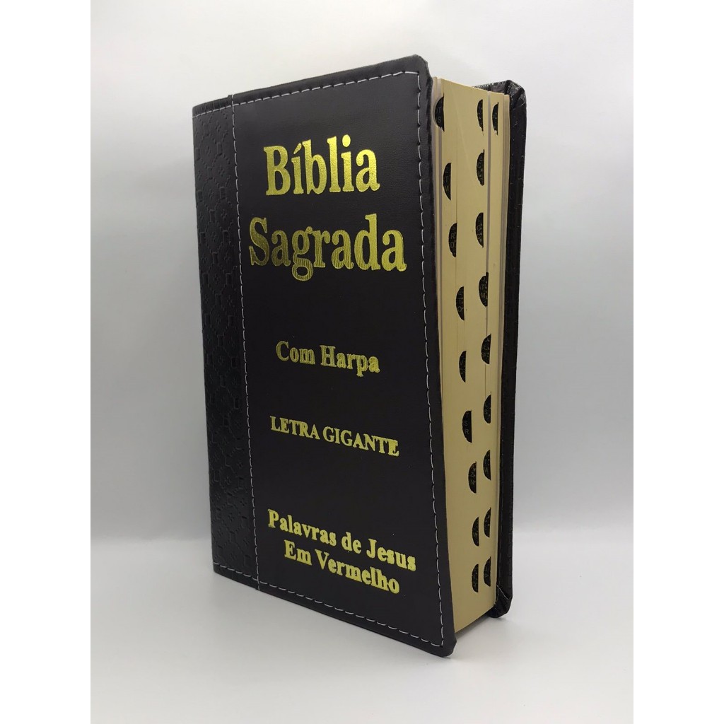 Bíblia Sagrada Tamanho Grande Com Harpa Palavras de Jesus em vermelho Faixa Preto Bíblia Sagrada Tamanho Grande Com Harpa Palavras de Jesus em vermelho Faixa Preto