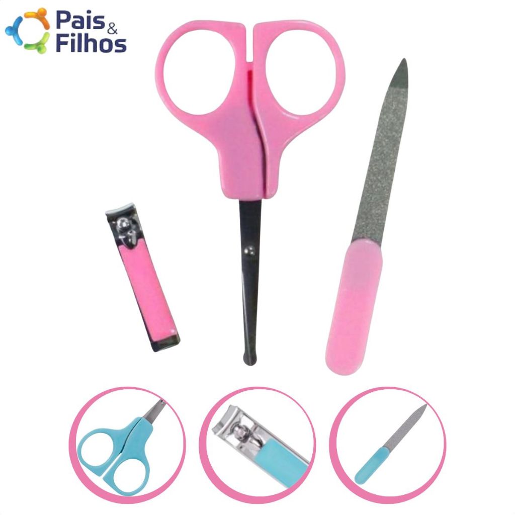 Kit Cortador de Unha Para Bebês Menino Menina Crianças Pequenas Completo